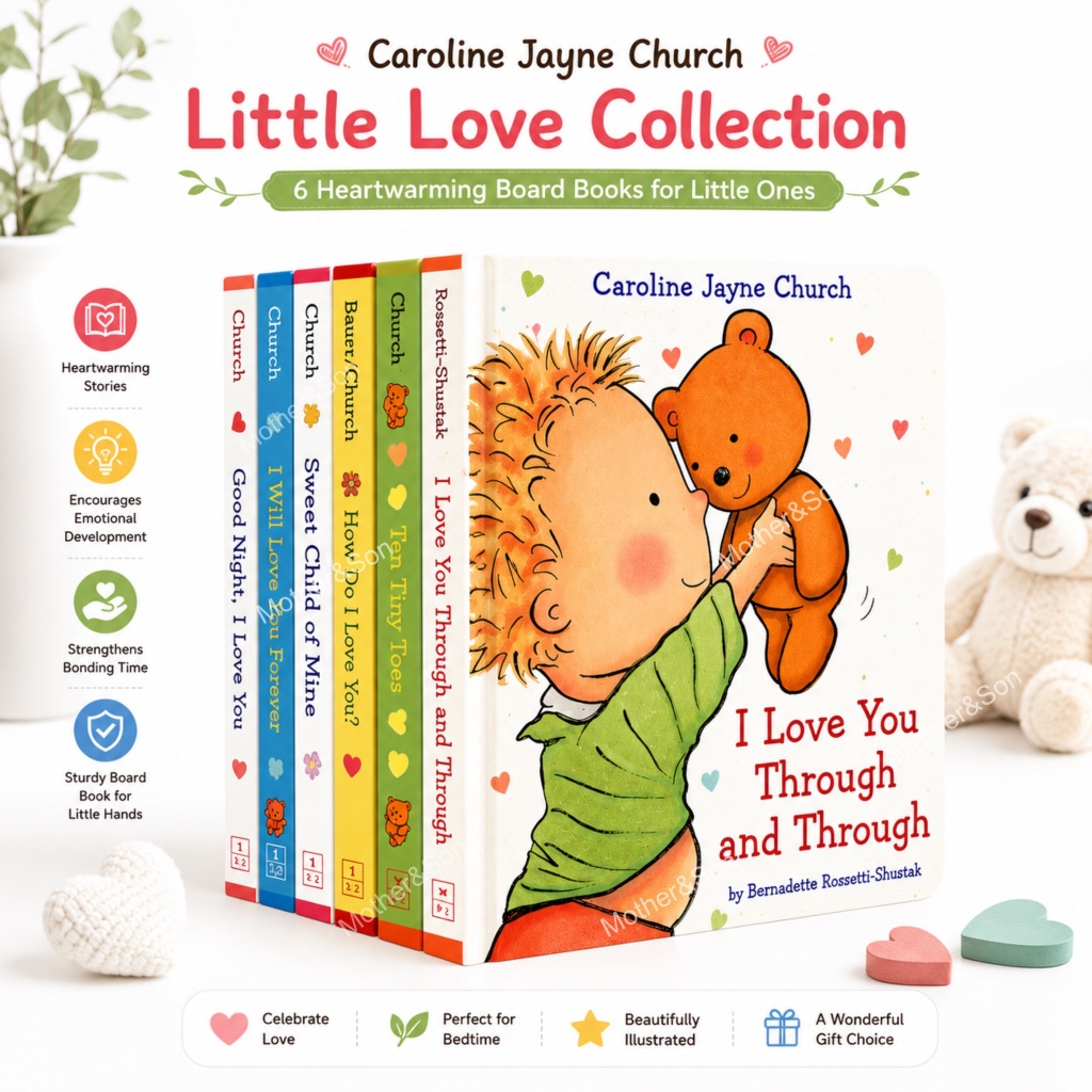“I Love You Through and Through” 6 เล่ม ชุดหนังสือบอร์ดบุ๊ค (Board Book) สำหรับเด็กเล็ก ปกแข็งนุ่ม