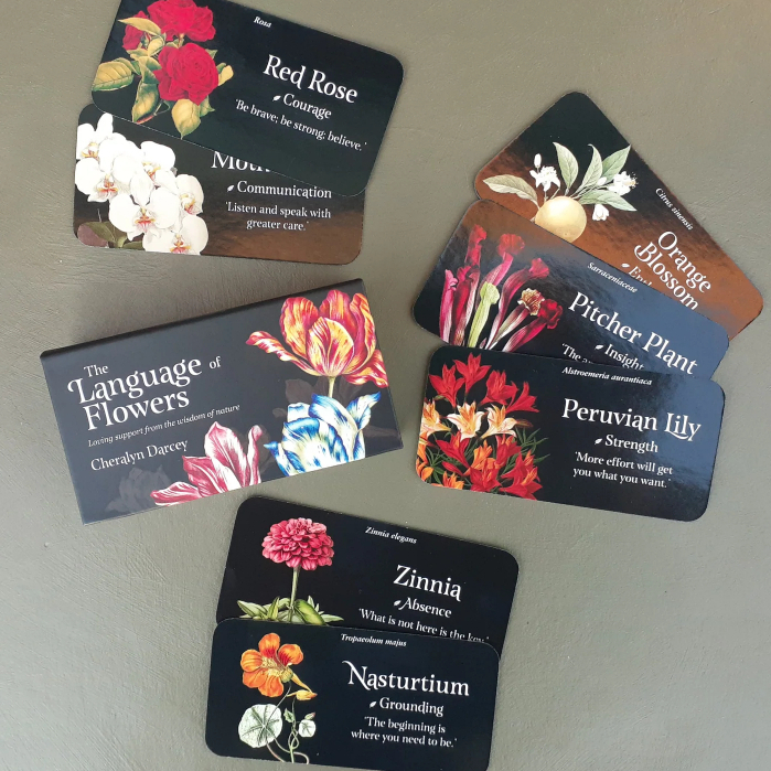 ✨พร้อมส่งแท้💯/Instock The Language of Flowers : Loving support from the wisdom of nature🔮ไพ่ออราเคิล