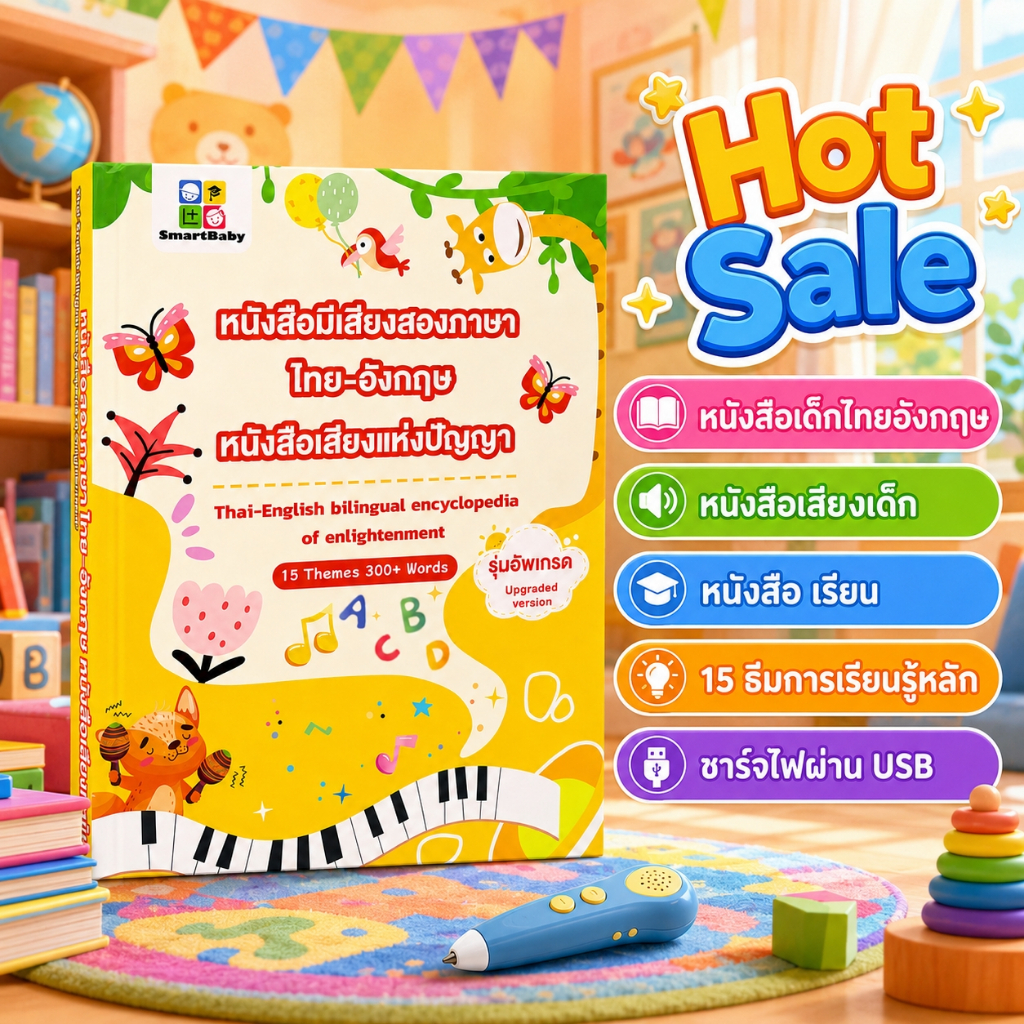 COD หนังสือเสียงสองภาษาไทยอังกฤษ นิทานชาร์จไฟได้ หนังสือเสียงเด็ก สารานุกรมเด็ก หนังสือเสริมพัฒนาการ