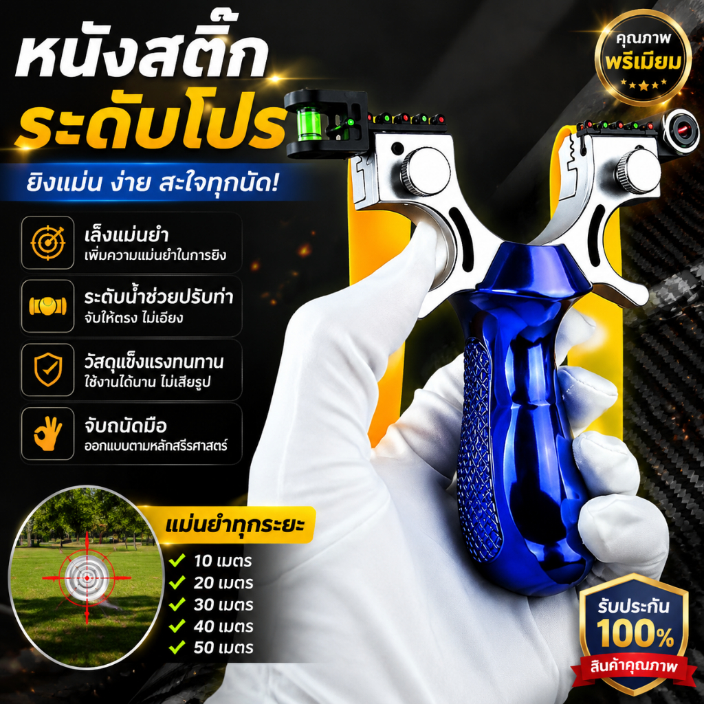 🎯COD🎯หนังสติ๊กรุ่นใหม่ล่าสุดปี 2026 มาพร้อมศูนย์เล็งที่แม่นยำและลูกเหล็ก เหมาะสำหรับกีฬากลางแจ้งและการตกปลา พกพาสะดวก