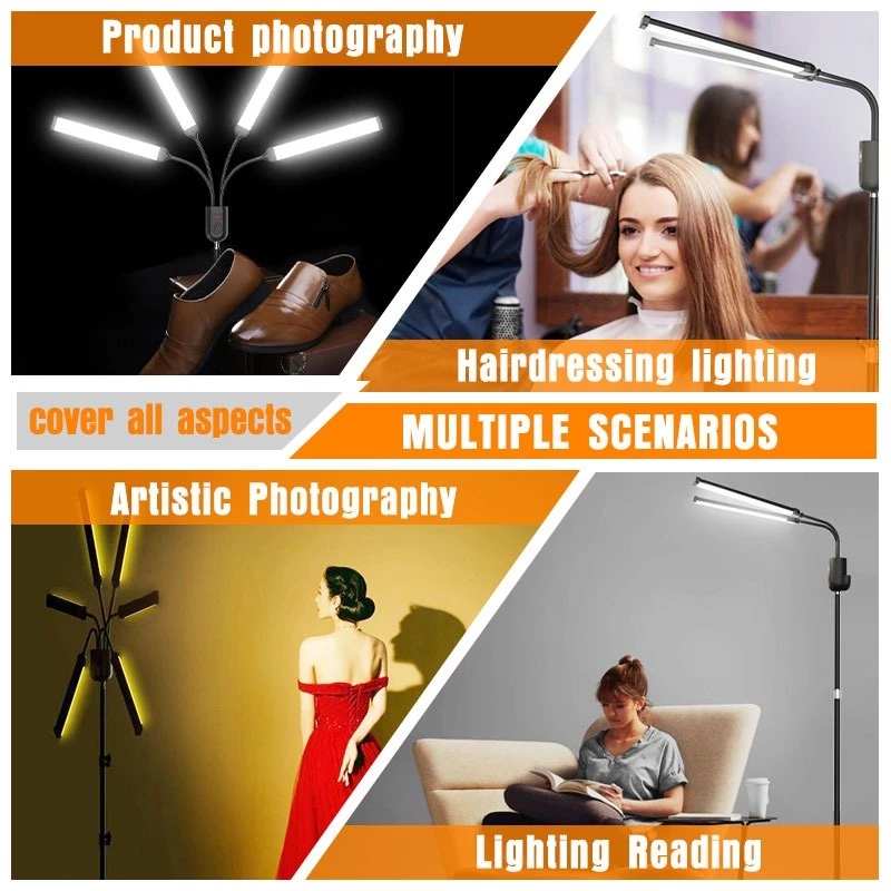LED Makeup Light Live Streaming 2/4/6 Arm Photography Lamp thumbnail 10