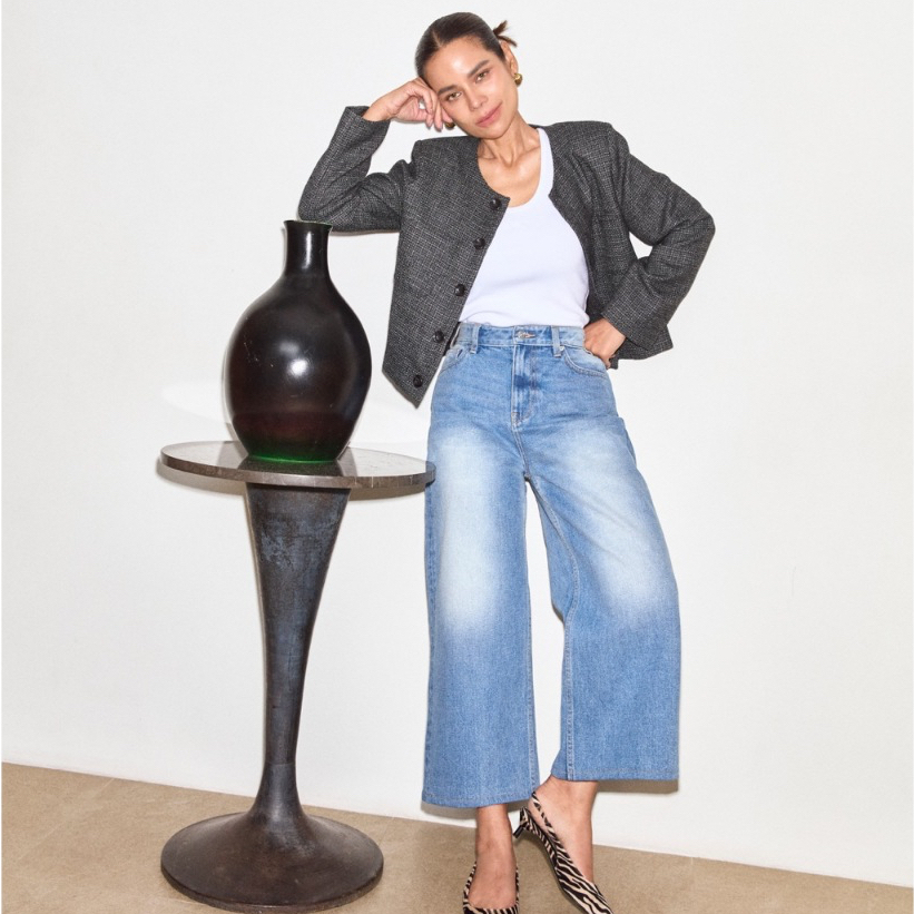 AMR DE SAISON ( AIMER ) - High Rise Denim Culotte Jeans