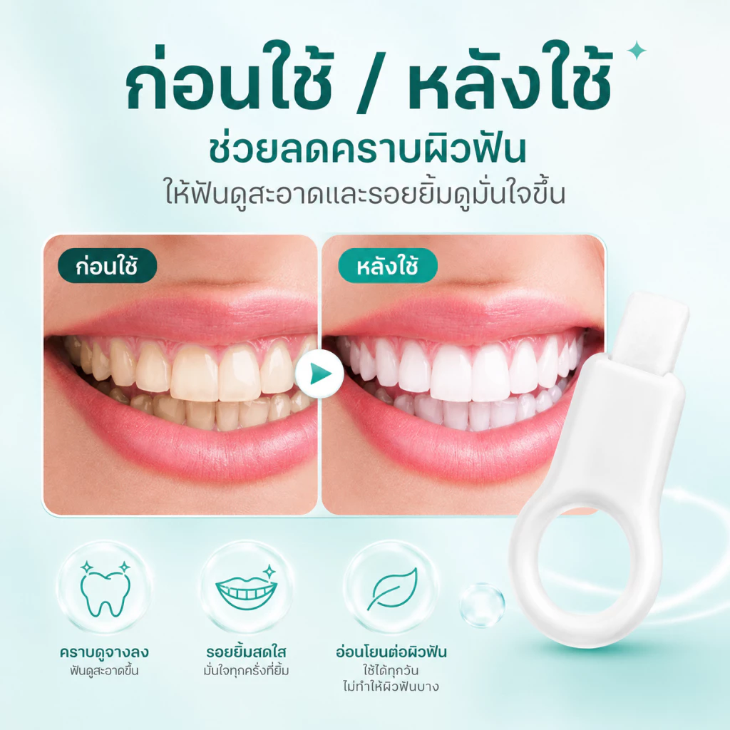 ฟองน้ำทำความสะอาดฟัน ขจัดคราบหินปูน คราบฟัน ขจัดคราบพลัค ไมโครนาโน Removal Nano ยางลบฟองน้ํา Scrubs thumbnail 4