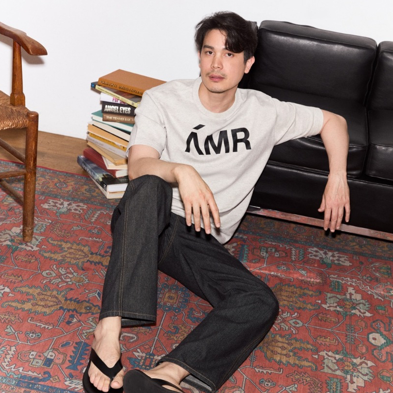 AMR DE SAISON ( AIMER ) - AMR French Terry Logo T-Shirt เสื้อยืดโอเวอร์ไซส์ สกรีนลาย