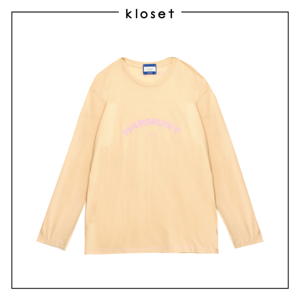 Kloset Design Harmony Club Long Sleeve Tee (LS26-T010) เสื้อแขนยาวโทนพาสเทลดีไซน์มินิมอล