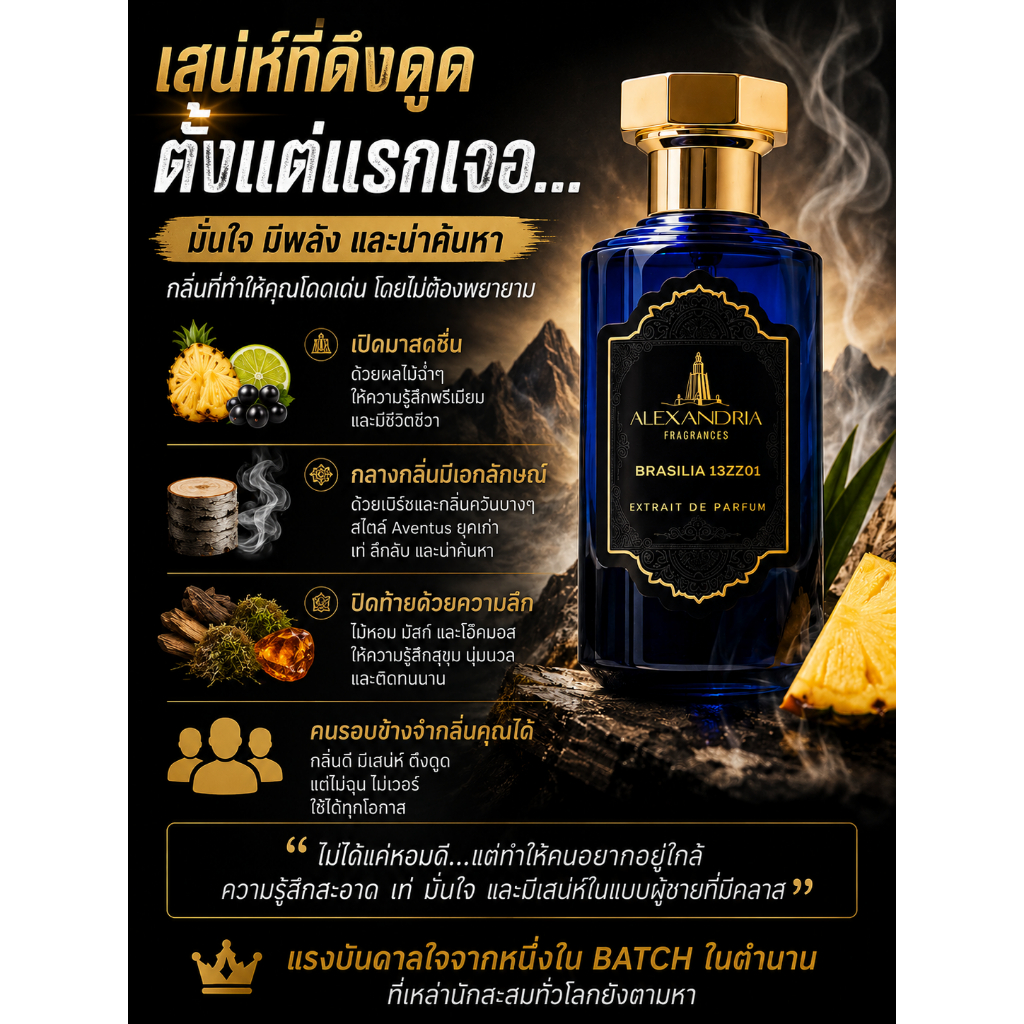 Alexandria Fragrances: Brasilia 👑inspired by Aventus👑เลือกได้หลายรุ่น/ และ + Centurion (Inspired by Creed Centaurus)