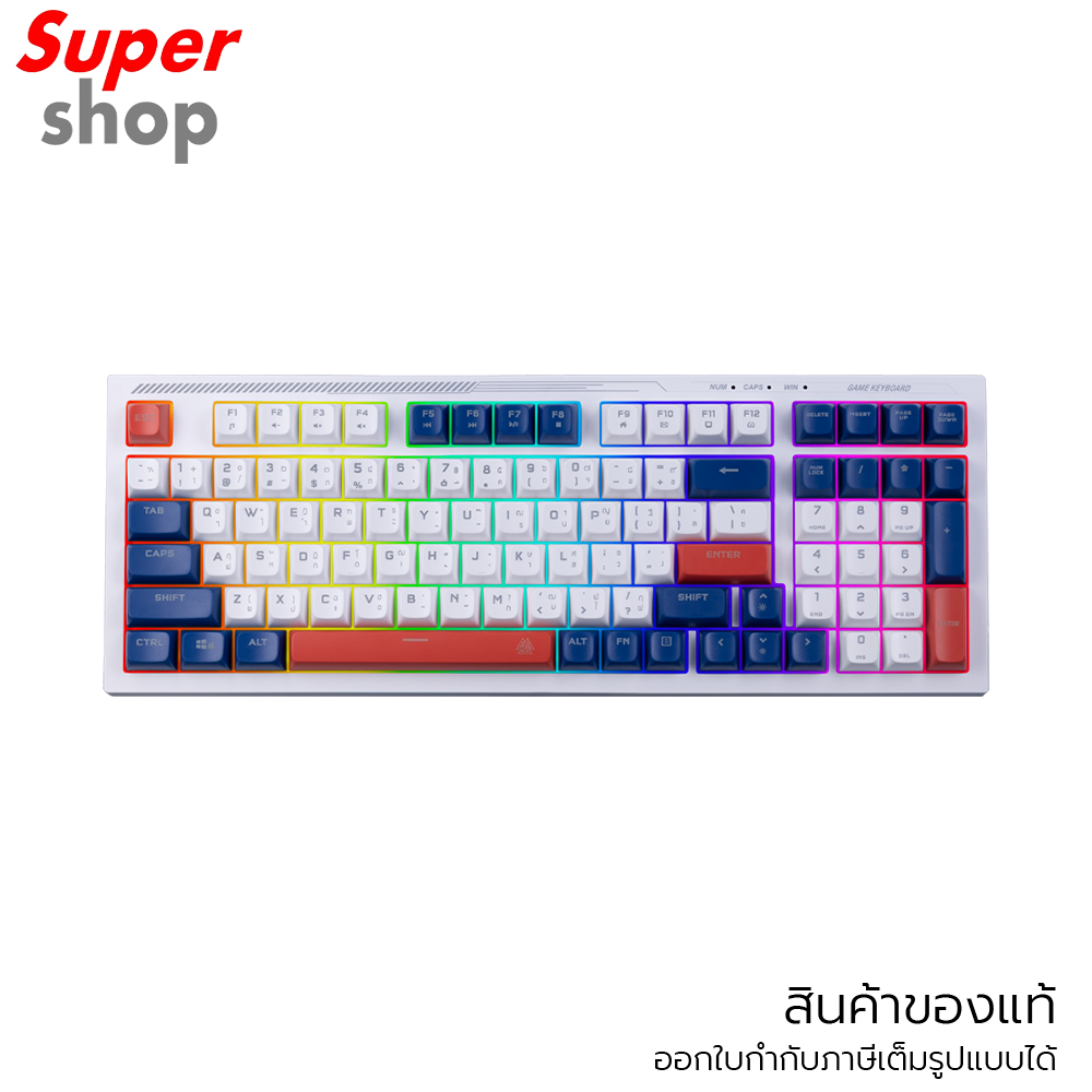 EGA คีย์บอร์ดเกมมิ่ง รุ่น Type K10 สี WHITE/BLUE