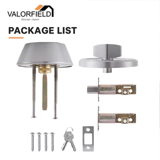กุญแจลิ้นฝังกันขโมย VALORFIELD DEADBOLT LOCK สแตนเลส 3สี เงิน ดำ ทอง ล็อคประตูหน้าบ้าน ลิ้นเดียว ความปลอดภัยสูง