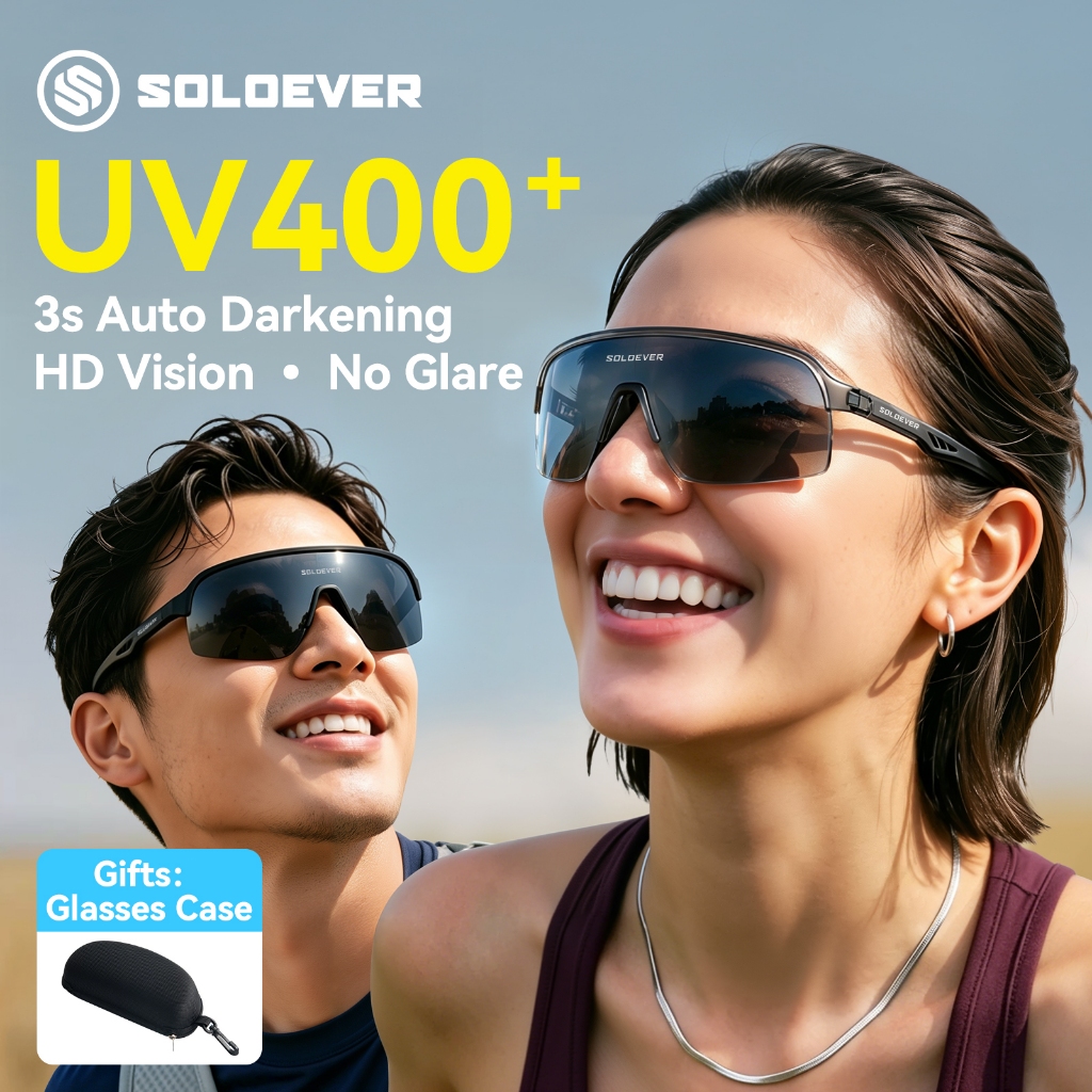 SOLOEVERแว่นกันแดดเลนส์โพลาไรซ์ ดีไซน์ทันสมัย ​​เหมาะสำหรับกิจกรรมกลางแจ้ง ใช้ได้ทั้งชายและหญิง
