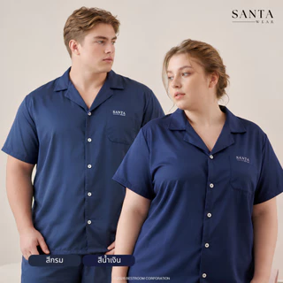 SANTA ชุดนอน Microtech Plus Size Unisex สำหรับรูปร่างใหญ่ น้ำหนัก 90 กิโลกรัม อกสูงสุด 60 นิ้ว เอวสูงสุด 54 นิ้ว