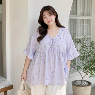 เสื้อ อก52-60นิ้วงารสาวอวบอ้วน งานผ้าโรซี่น่ารักผ้าไม่ต้องรีด bigsize plussize