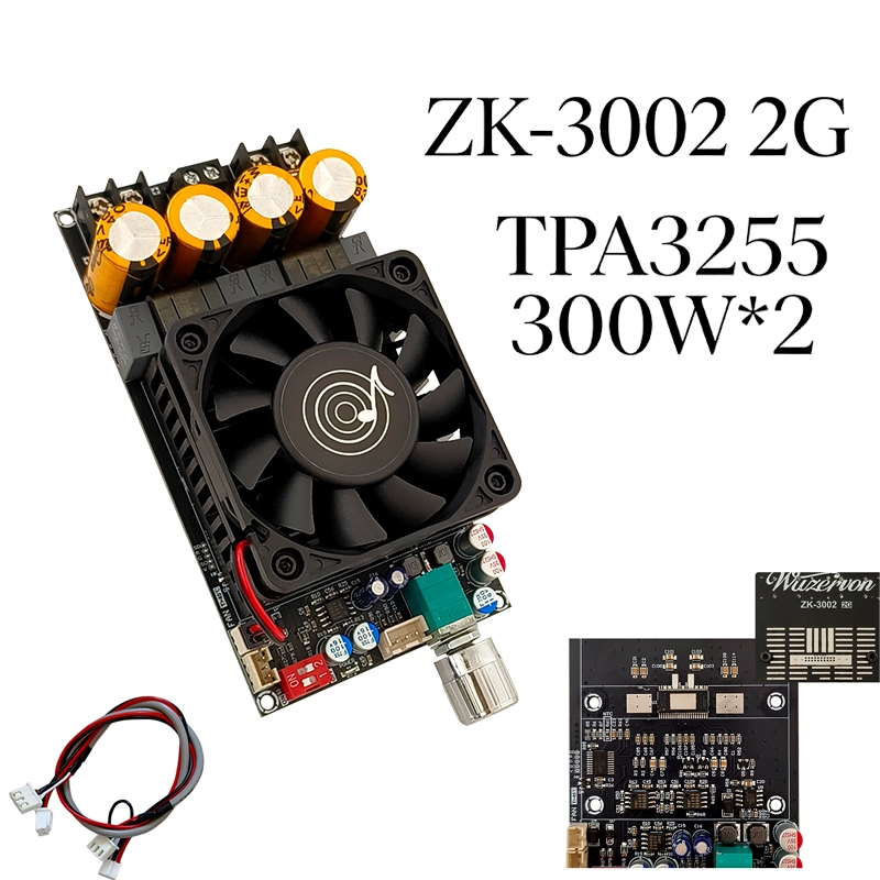 ZK-3002 2G Pure Power Amplifier ใช้ชิป TPA3255 แท้ กำลังสูง สเตอริโอ/โมโน เหมาะสำหรับโฮมเธียเตอร์ ลำโพง DIY