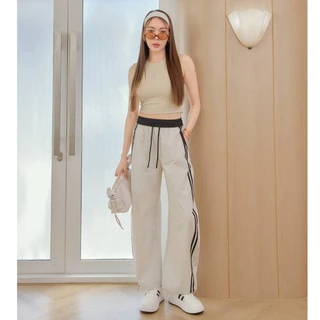 กางเกงขายาวแถบคู่ SORA ACTIVE — SPORT BARREL PANTS 🤍