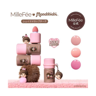 พัพเข้าเพิ่ม 💚🇯🇵 รวมเครื่องสำอาง MilleFee x monchhichi บรัสออน/ลิปกรอส/พาเลทตา