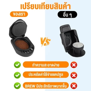 Voel ☕☕☕【จัดส่งทันที】อะแดปเตอร์แคปซูลกาแฟแบบใช้ซ้ําได้สําหรับ Dolce Gusto/Genio S/Crema/Pod เครื่องบด
