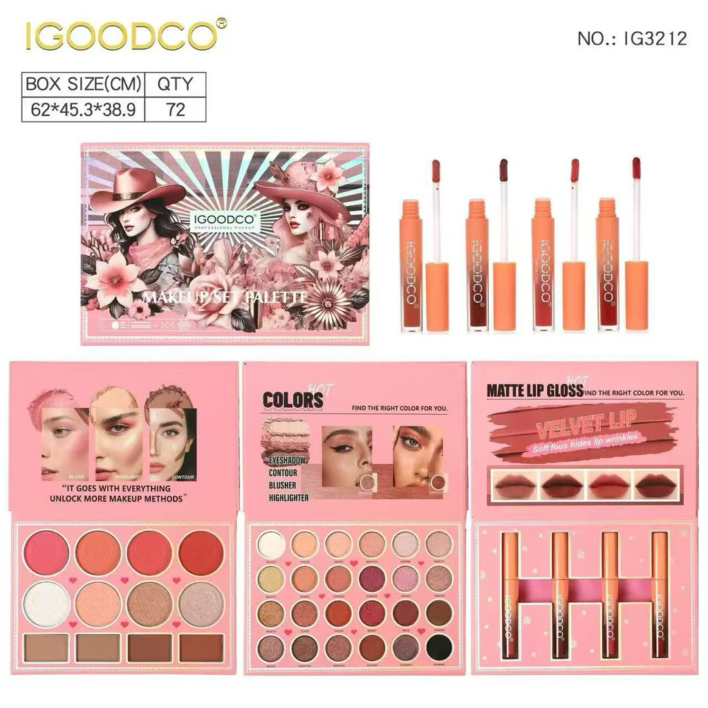 IGOODCo Cow girl’s palette with lip gloss
