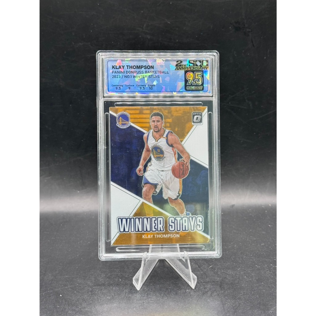 Klay Thompson 2023 Panini Donruss "Winner Stays" #1 [SQC 9.5]