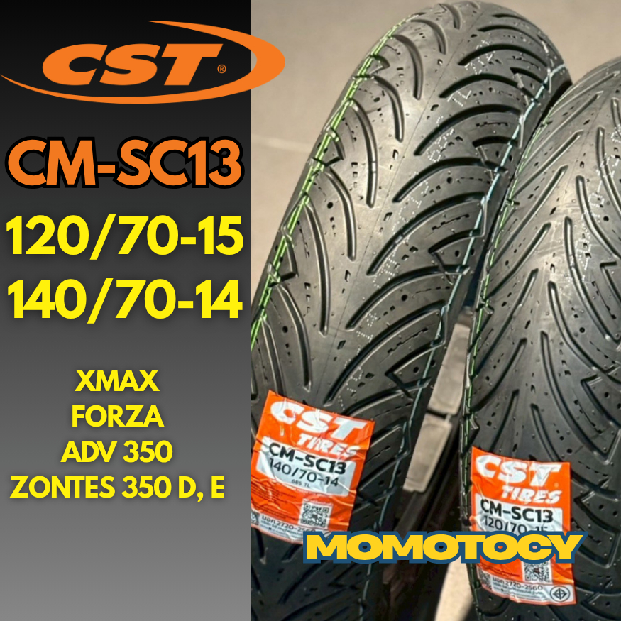 *ซื้อคู่ ฟรีจุ๊บลม* ยาง CST CM-SC13 ยางรีดน้ำ ขอบ 14,15 นิ้ว สำหรับ Forza / Adv350 / Xmax / Zontes 3