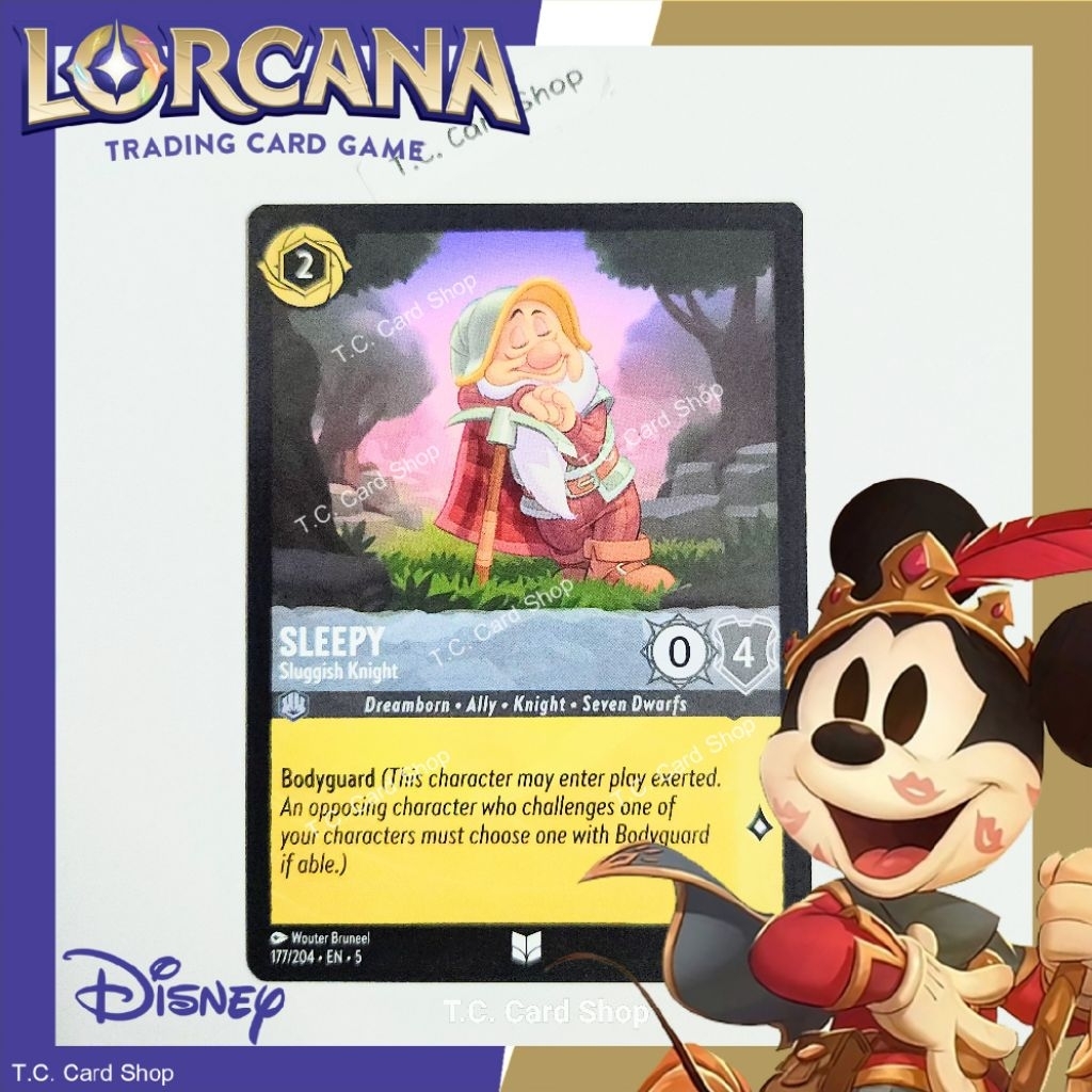 Sleepy - Sluggish Knight EN5 177/204 U (Shimmering Skies) - Disney Lorcana  (ดิสนีย์ ลอร์คาน่า)