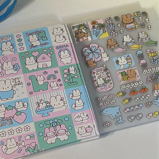 (Sticker) babidi : HOT SUMMER / สติกเกอร์ลายกระต่ายสีน้ำตาล