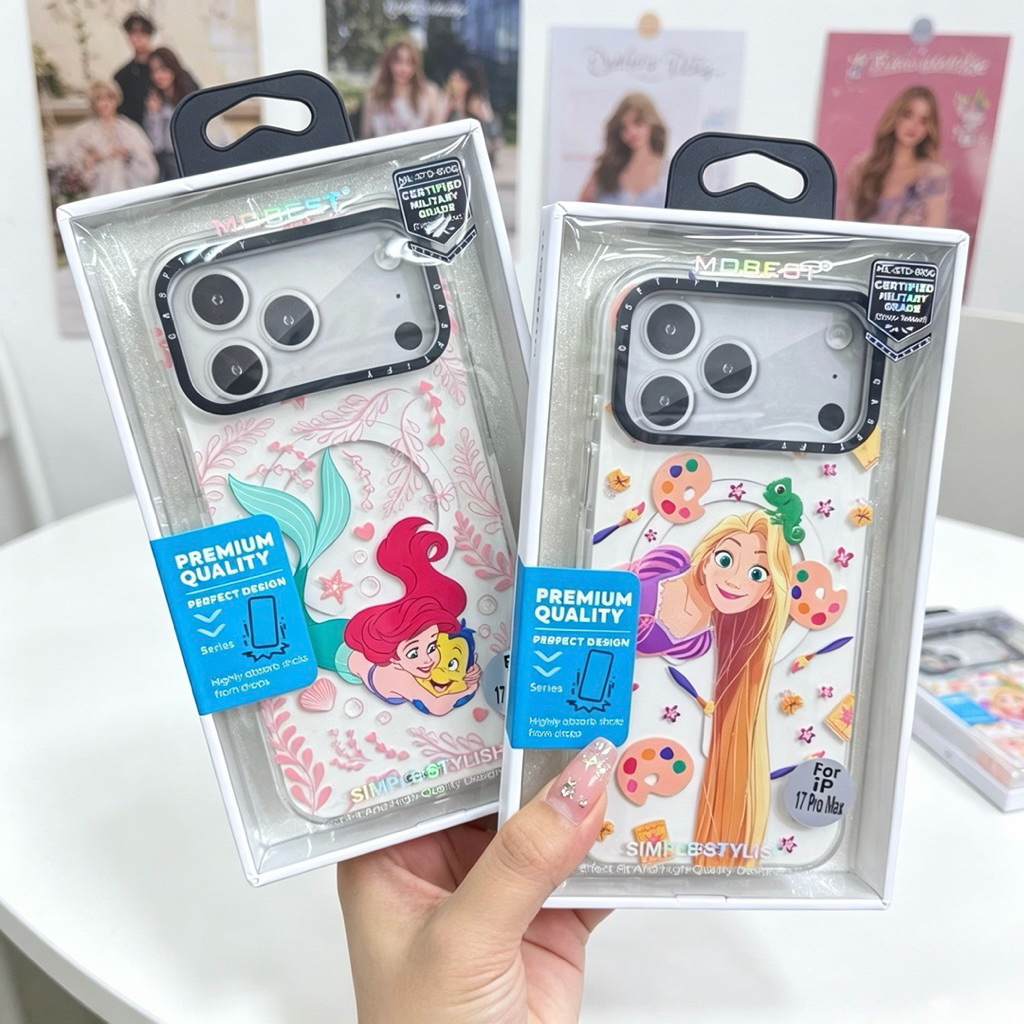 Mobest การ์ตูนเจ้าหญิง นางเงือก แม่เหล็กชาร์จ สำหรับรุ่นไอโฟน IP 15 16promax 17 17promax