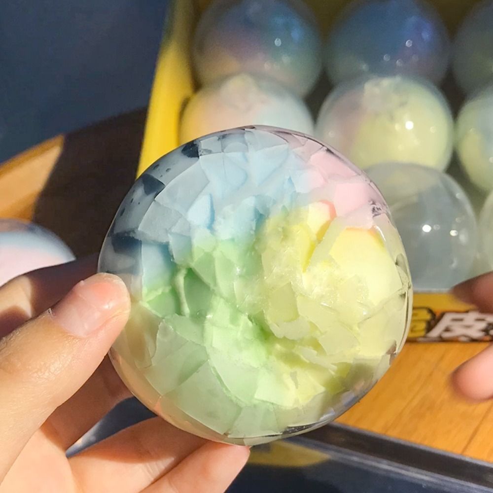 ลูกบอลกรอบสีรุ้ง, สีไล่โทนสีนุ่มบีบ Sensory Fidget Ball, ความเครียดบรรเทา Shapeable Decompression Pinch ของเล่นสํ