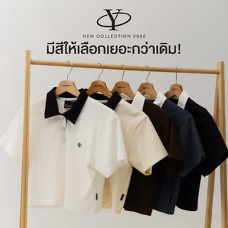 Yuedpao Polo Crop Y Collection 2026 เสื้อครอปโปโล ผ้าทรงสวย ยับยากรีดง่าย เสื้อยืดเปล่า เสื้อยืดผู้หญิง