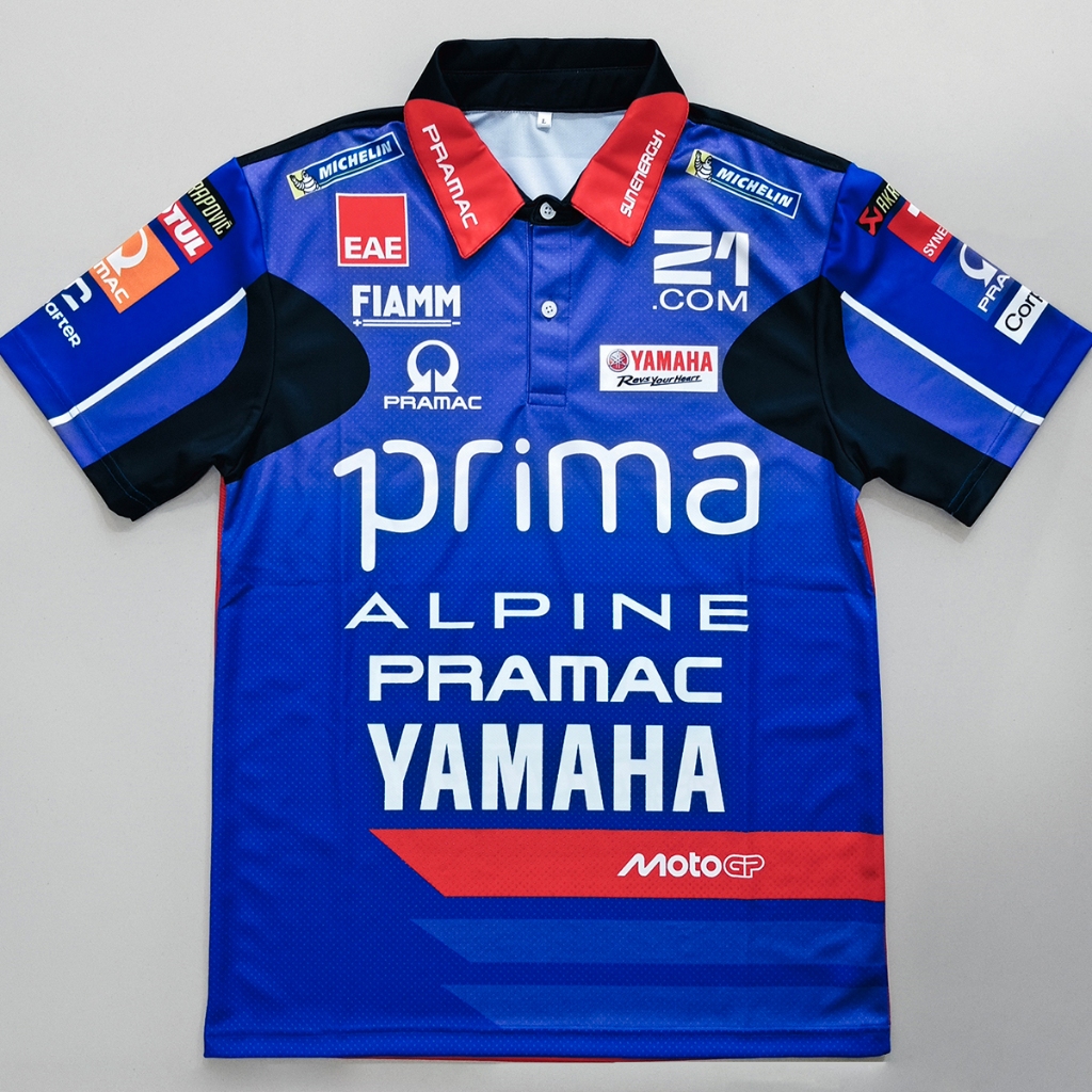เสื้อ MotoGP เสื้อโปโลโมโตจีพี ทีม พรีม่า พราแม็ค ยามาฮ่า #MG0286 รุ่น Razgatlıoğlu#07 พิมพ์ทั้งตัว ไซส์ S-5XL