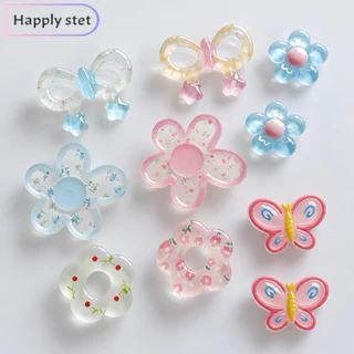 Happystep 10ชิ้น/เซ็ต G17ผีเสื้อดอกไม้*เฉพาะตัวติด(พร้อมส่ง) จิ๊บบิท ตัวติดรองเท้า ชุดตกแต่งรองเท้า ลายการ์ตูนน่ารักๆ