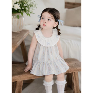 (พร้อมส่ง/ส่งด่วน🛵) Summer Collar Dress ชุดเดรสเด็กผู้หญิง-เสื้อผ้าเด็ก Minimal สไตล์เกาหลี จาก the.ugly.duckling