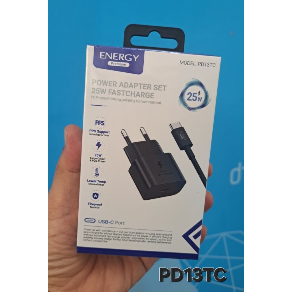 สายชาร์จ 25 watt energy C to C ชาร์จเร็ว