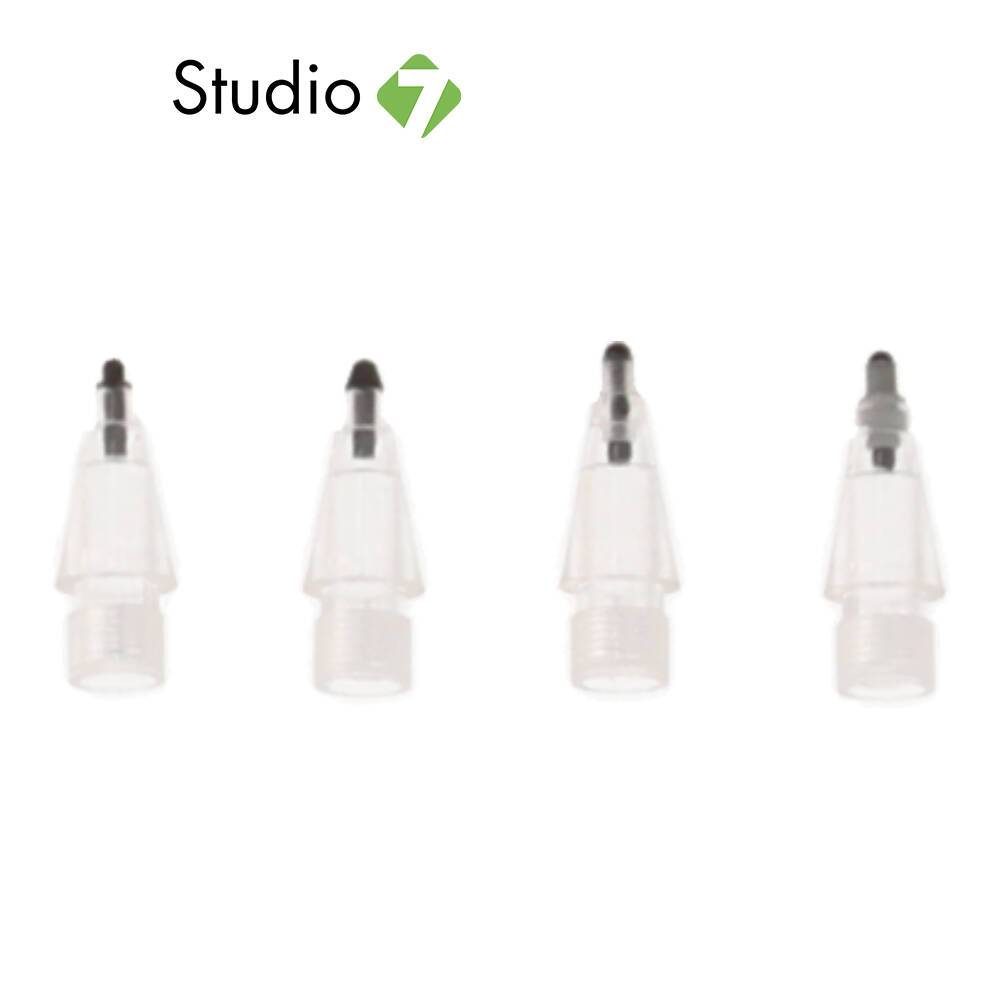 หัวปากกาไอแพด TECHPRO Apple Pencil Tips Gen1/2 soft needle rubber pencil nibs (4 pcs.) by Studio7
