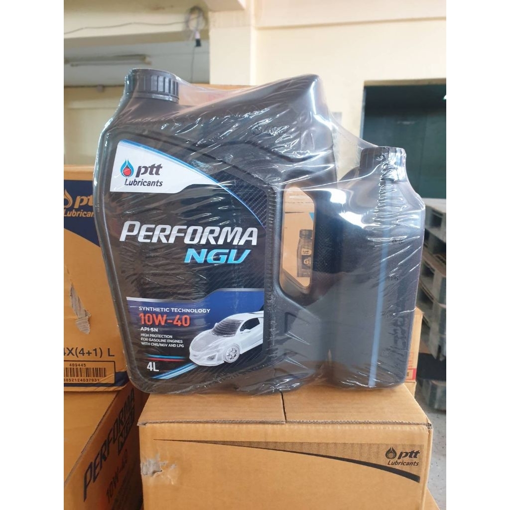 น้ำมันเครื่อง ปตท NGV 10W-40 4+1ลิตร (เบนซิน)