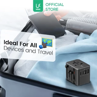 [หัวปลั๊กท่องเที่ยว] UKIKI KTA45W Universal Travel Adapter หัวแปลงปลั๊กไฟ ชาร์จPD45W พอร์ต USB-A x2 ช่อง / Type-C x3