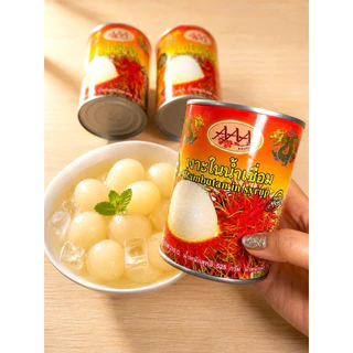 [ชุด 6 กระป๋อง] เงาะ AAA คัดพิเศษ เงาะในน้ำเชื่อม หอม อร่อย