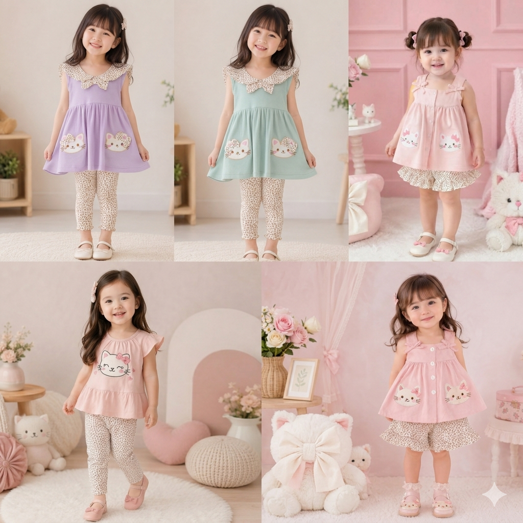 ต.4🎉New in Bno ชุดเด็กผู้หญิง 1-5ขวบ