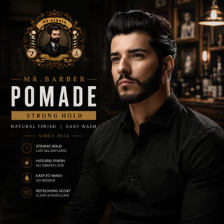 mr barber pomade men สองกลิ่นแพ็คคู่ เซ็ตผมผู้ชาย ปอมเมด โพเมด แว๊กซ์จัดทรงผม