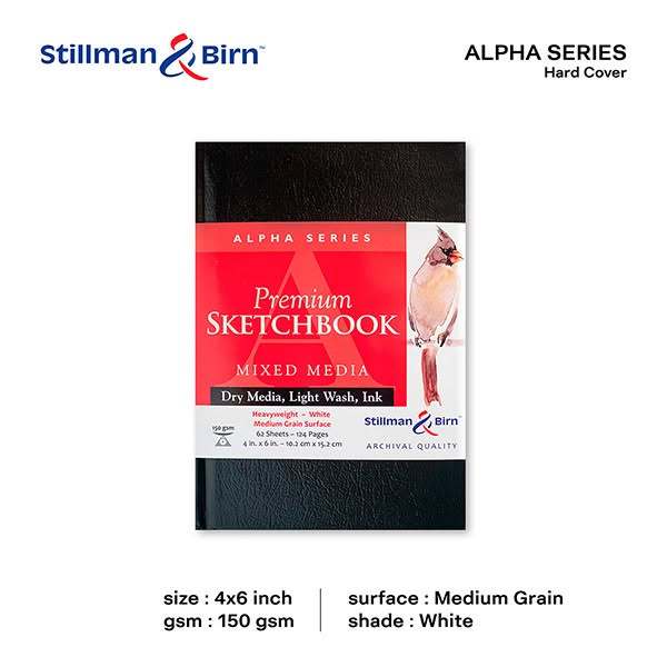 ** 1 แถม 1 ** Stillman & Birn Sketchbook Alpha Hardcover 4x6 Portrait (C100460PSBC) / สมุดสเก็ตช์ รุ่น Alpha ปกแข็ง 4x6