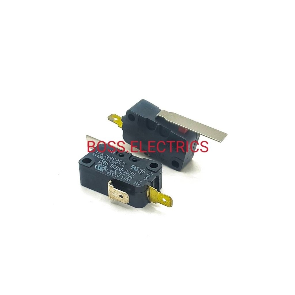 ราคาต่อ 1ตัว 👉👉 D3V-16506-3C25 D3V D3V165063C25 Omron ลิมิตสวิตช์  ขา NO 11A 250VAC  ไมโครสวิตช์
