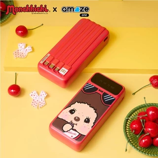 Amaze one Monchhichi Powerbank 4in1 พาวเวอร์แบงค์ 20000 mAh ลายลิขสิทธิ์แท้มอนชิชิ รุ่น A-MCB009 - รับประกัน 1 ปี