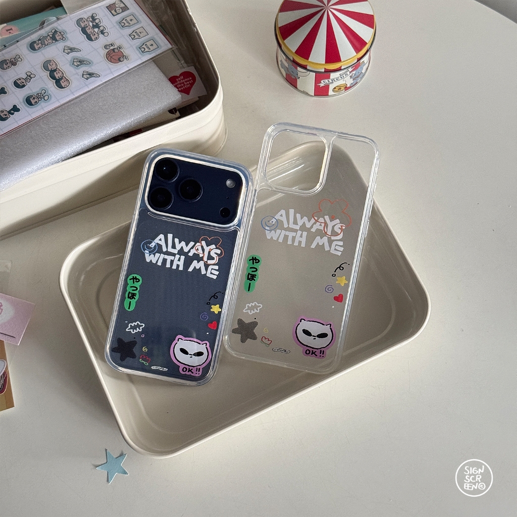 [พร้อมส่ง] เคสใส Always with me (แบบแกะหลังใส่รูปได้)