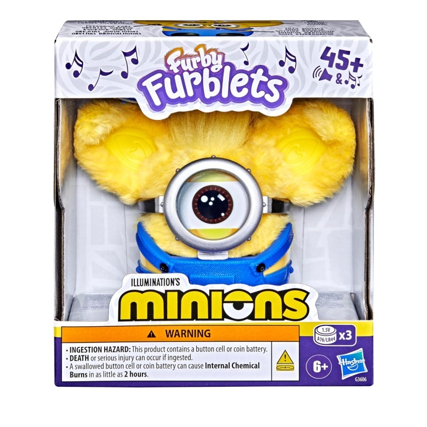Furby Furblets Minions เฟอร์บี้ มินเนี่ยน ลิขสิทธิ์แท้ ของเล่นมีเสียง ตุ๊กตาอิเล็กทรอนิกส์ ของสะสม ของขวัญเด็ก 6 ขวบ+