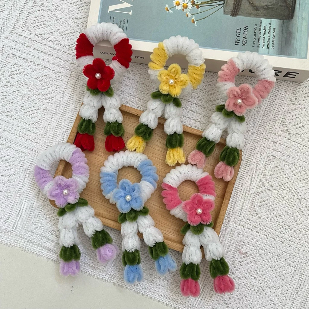 [Nnod shop’] พวงมาลัยจิ๋วลวดกำมะหยี่ พวงมาลัยไหว้ครู ไหว่พ่อ-แม่ สงกราน งานhandmade