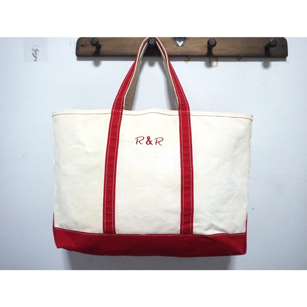 กระเป๋าแคนวาสงานวินเทจ  LL BEAN  TOTE BAG  ไซร์ใหญ่สะพายขึ้นไหล่ได้ค่ะ