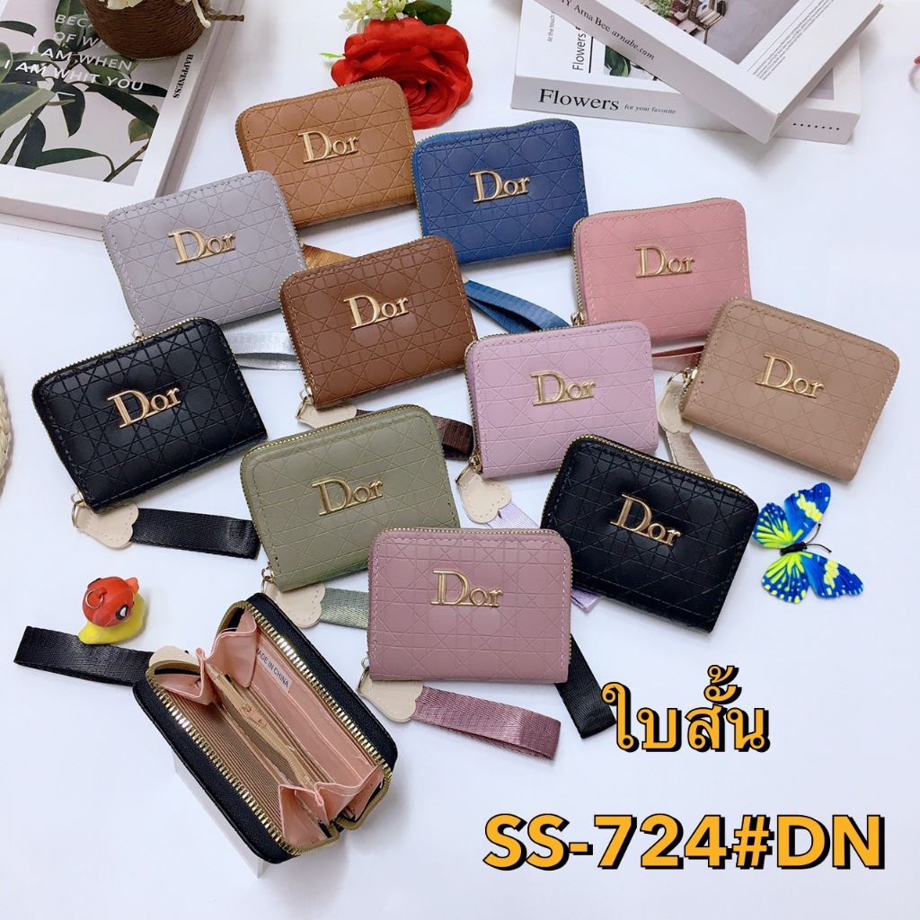 L46#กระเป๋าราคาถูก25฿ กระเป๋าสตางค์ใบสั้น กระเป๋าผู้หญิง ใส่แบงค์ใส่เหรียญ หนังPU สินค้ามาใ