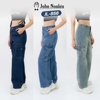 John Nonle่n JL-856 ยีนส์ Cargo Vintage ทรงกระบอกสุดเท่ ใส่แล้วดูดีทุกลุค