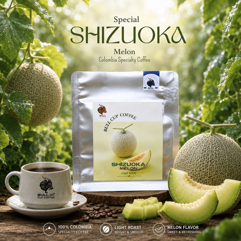 เมล็ดกาแฟคั่วอ่อน Colombia ''กลิ่นเมล่อน Shizuoka Melon'' Specialty Coffee