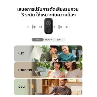 Hollyland LARK A1 Combo Black ไมโครโฟนไร้สายขนาดเล็ก ไมค์ตัดเสียงรบกวน สำหรับ IPhone/Android