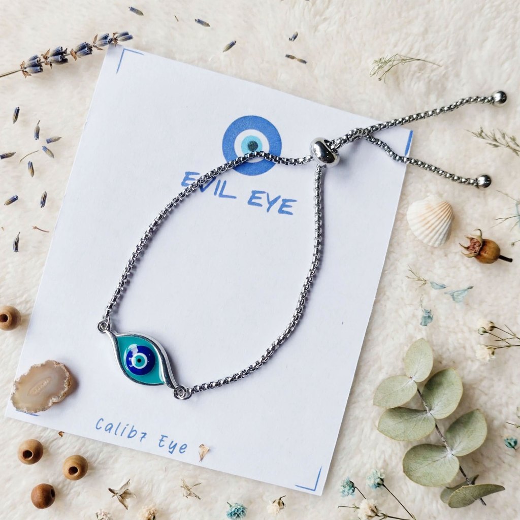 ข้อมือสแตนเลส 🧿 Evil eye  : ข้อมือ-สแตนเลส  จี้/ลูกปัด - โลหะผสม