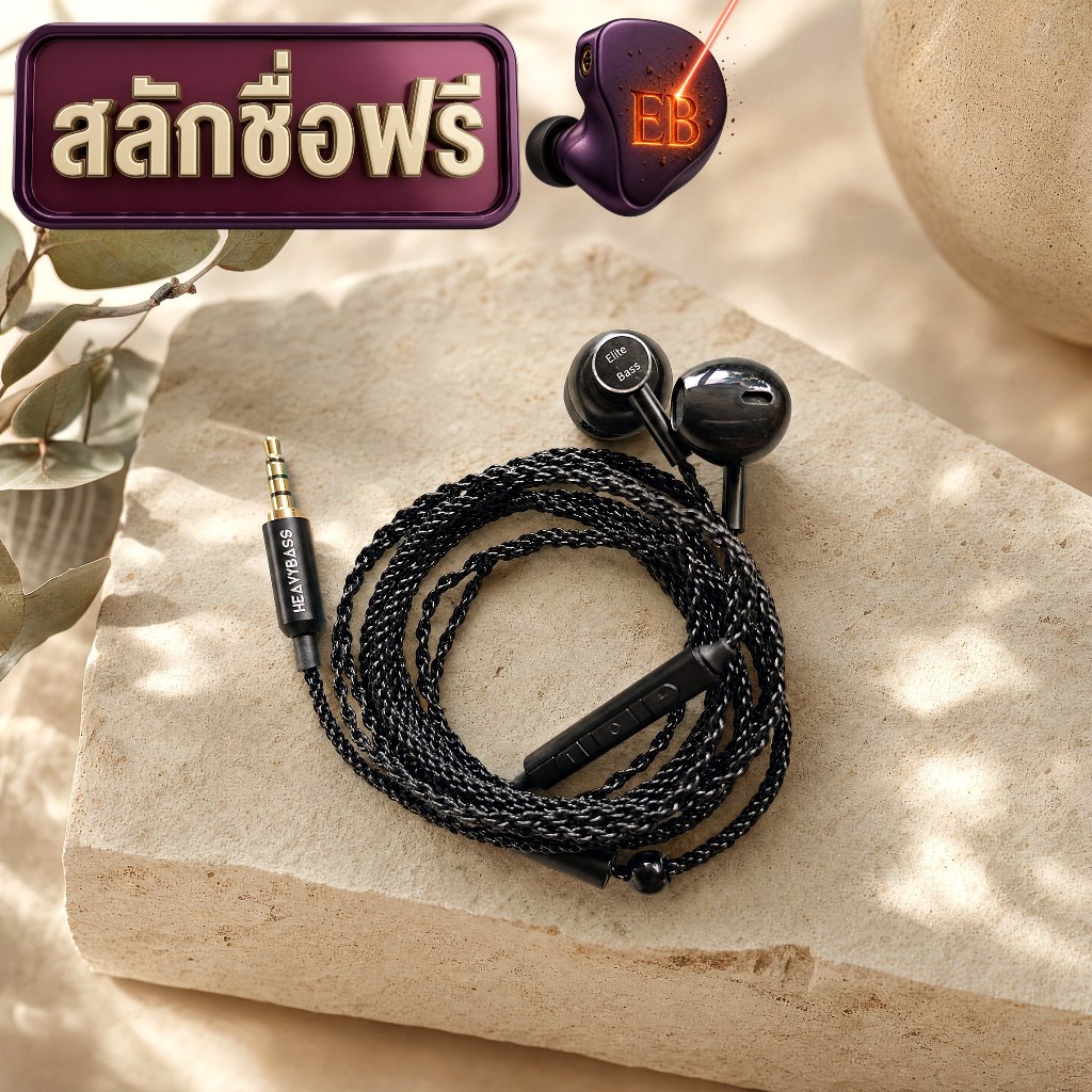 [สลักชื่อฟรี] หูฟัง Earbud รุ่น มะยม A High Pitch เสียงใส เบสแน่น 3.5mm/Type-C